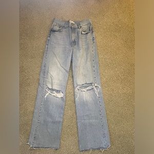 ZARA HIGH RISE WIDE LEG JEAN SIZE 8